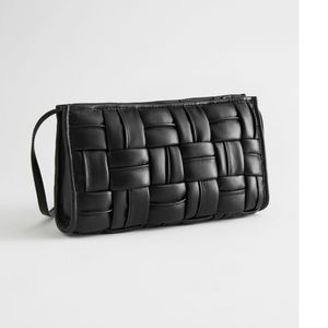 & Other Stories Padded Geometric Leather Shoulder Bag